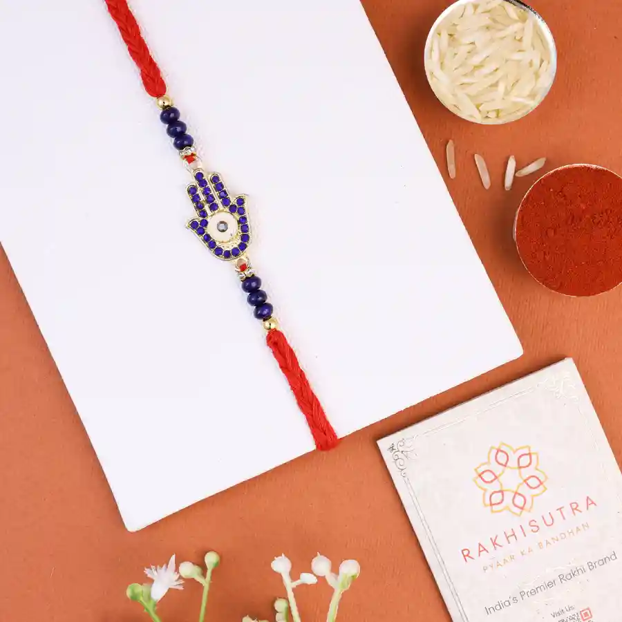 Heartfelt Evil Eye Rakhi gift set