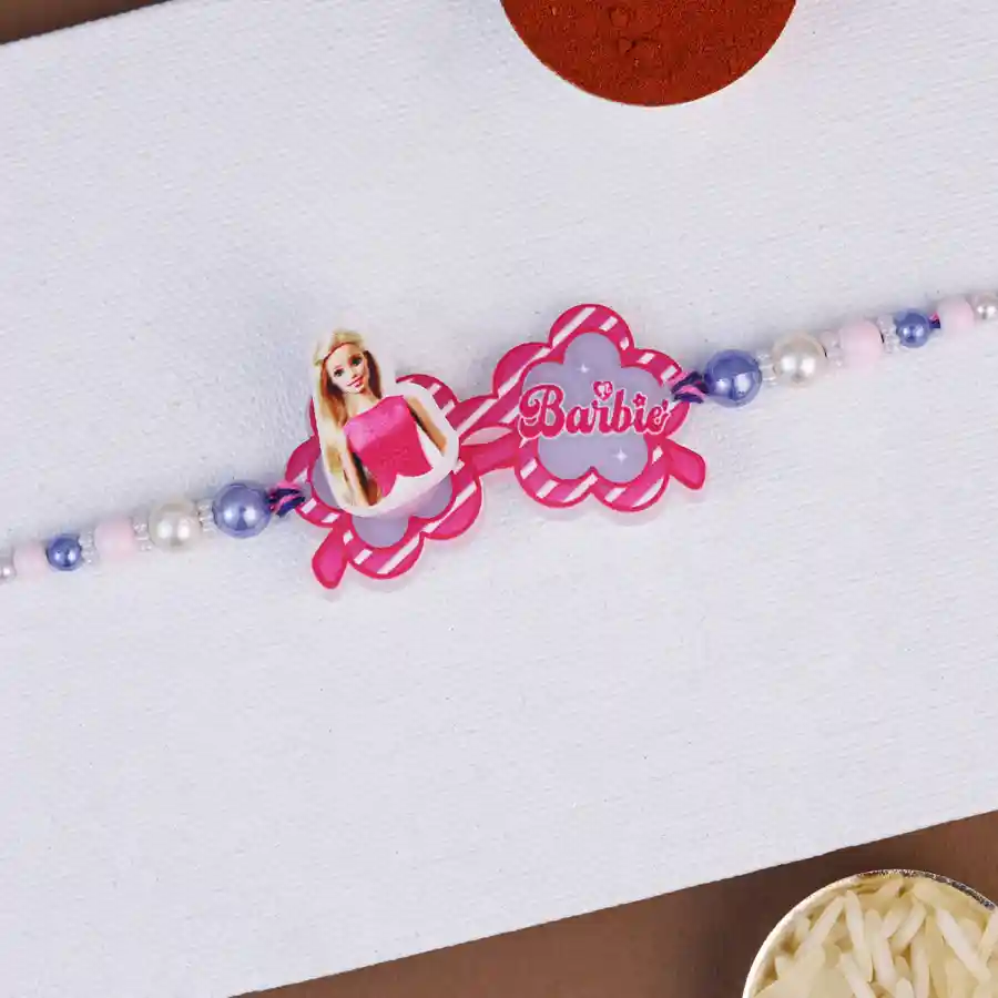 Colorful Barbie Spinner Rakhi for kids