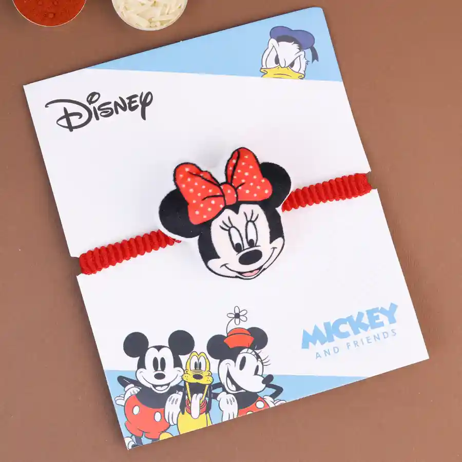 Soft toy Rakhi featuring Mickey Mouse for kids