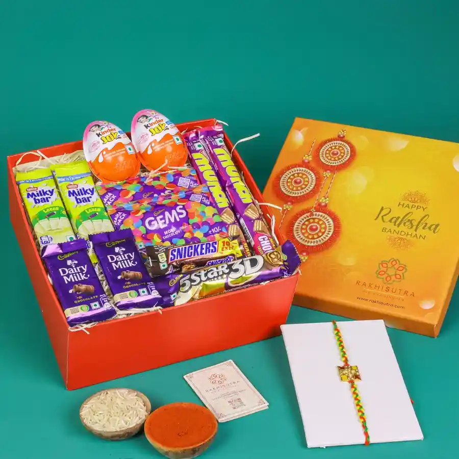 Stunning Rakhi & Chocolate Gift