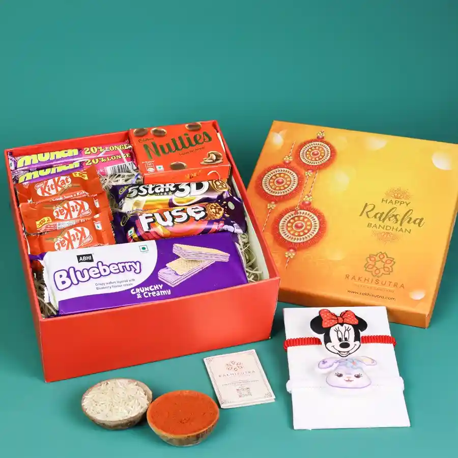 Whimsical Rakhi & Chocolates Surprise