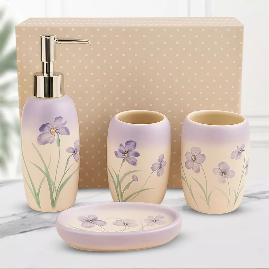 Elegant soap dispenser set for Mother's Day gift, featuring stylish design suitable for kitchen or bathroom décor.
