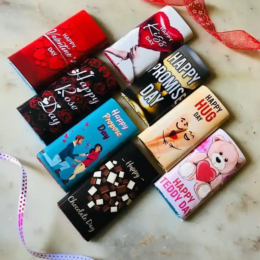 8-piece customized Cadbury chocolates for Valentine's Week celebration