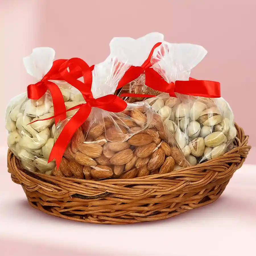 Mesmerizing Gift Basket Full of Mix Dry Fruits