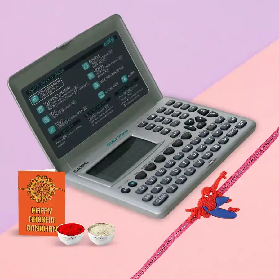 Digital Diary from Casio (128 KB SF3900) with Free Kids Rakhi Roli Tilak and Chawal