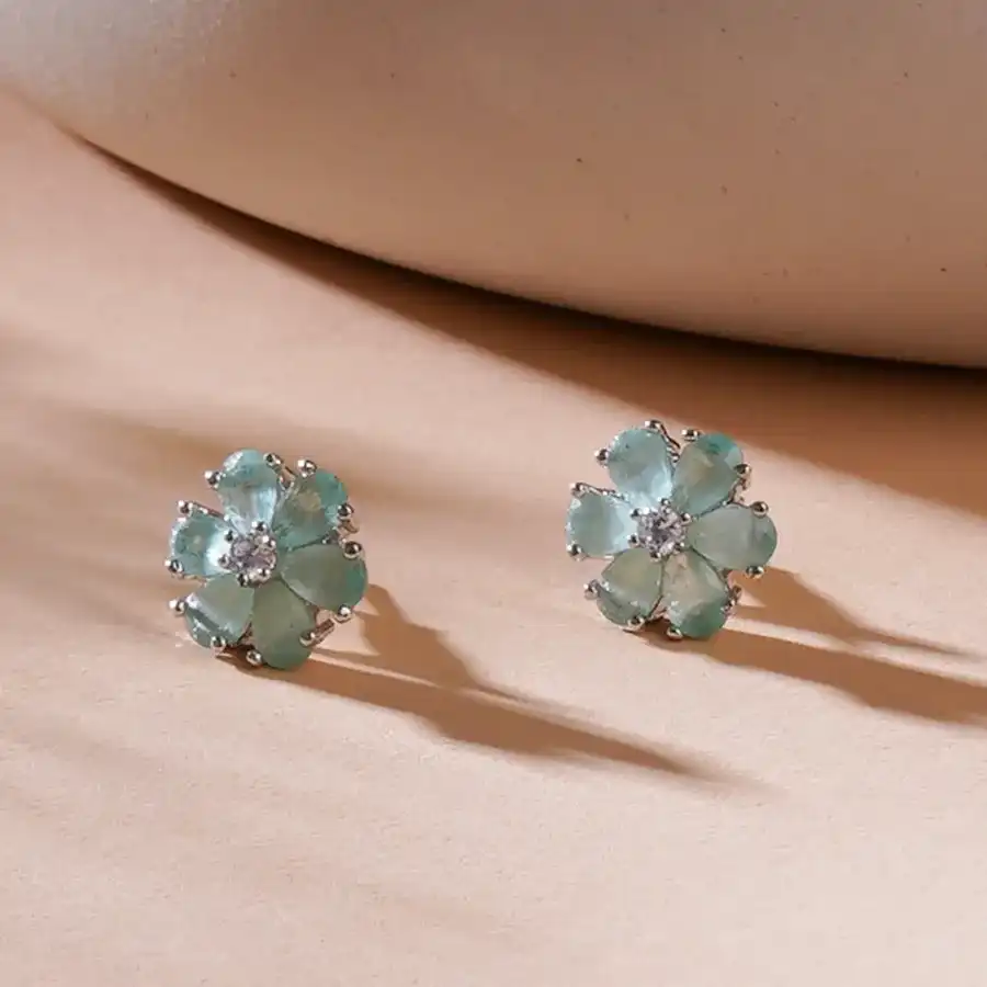 Casual Chic Mint Stone Earrings