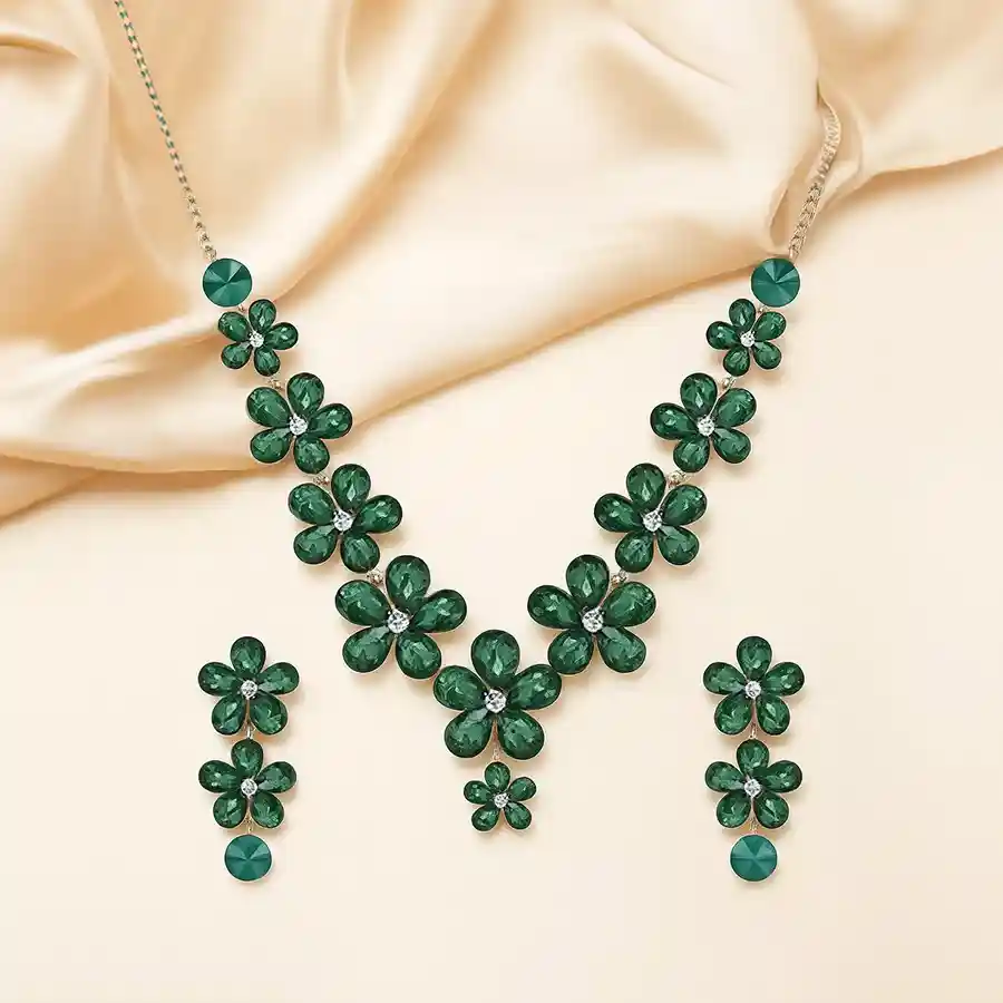 Exclusive Blue Crystal Butterfly Jewellery Set