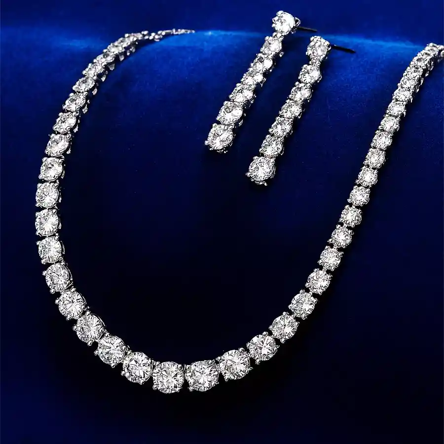 Classic Gold Plated AD Studded Jewellery Set