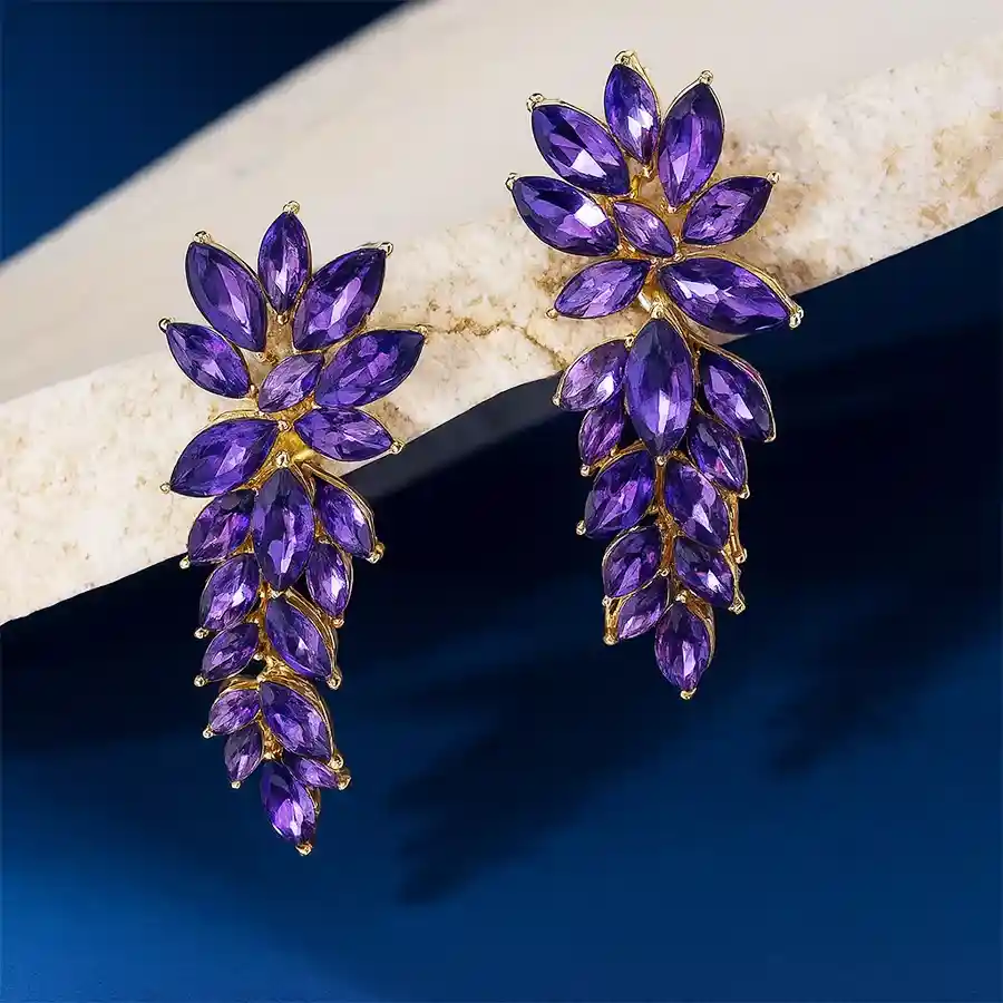 Amazing Crystal Studded Drop N Dangler Earrings