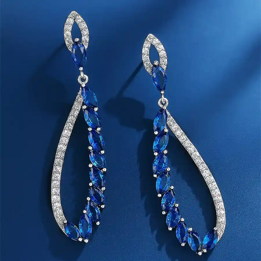 Dazzling Crystal Studded Dangler Earrings