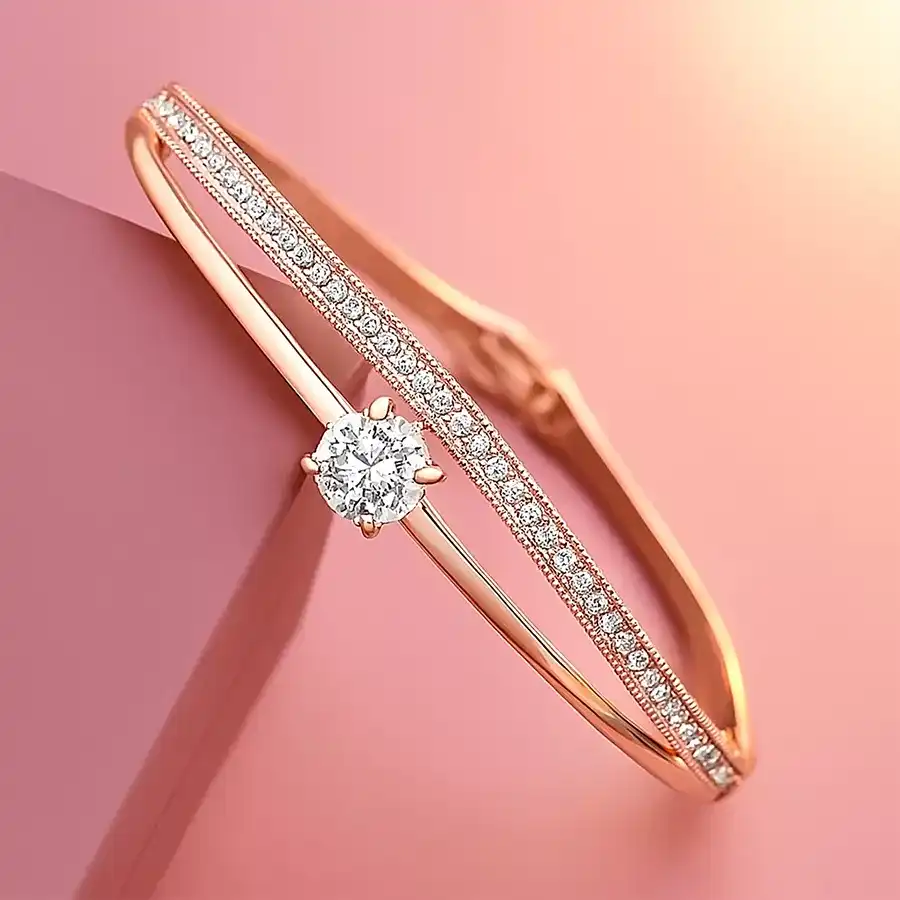 Radiant Rose Gold Crystal Bracelet