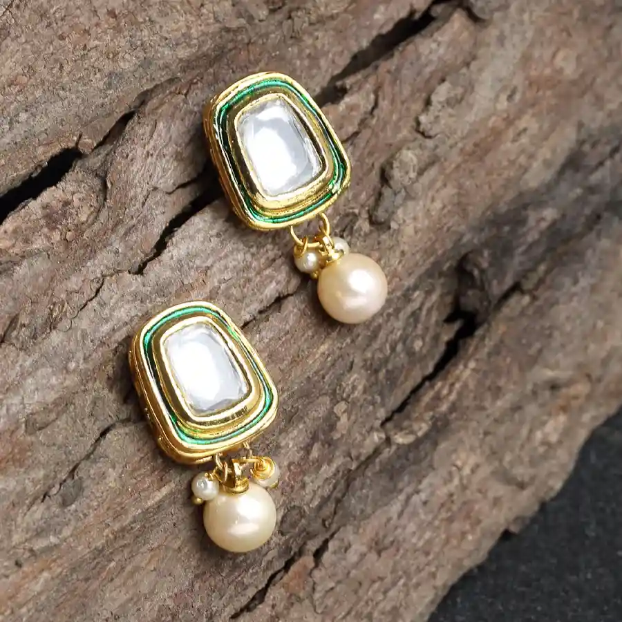 Trendy Kundan Stone Earrings