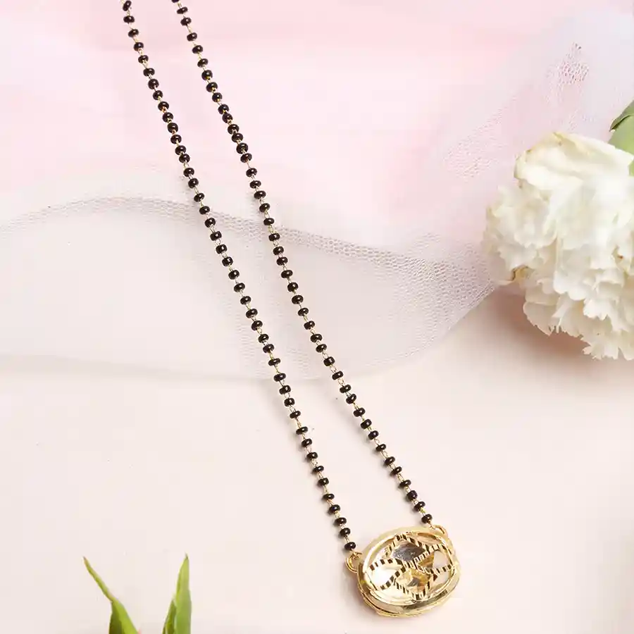 Modern Kundan Mangalsutra