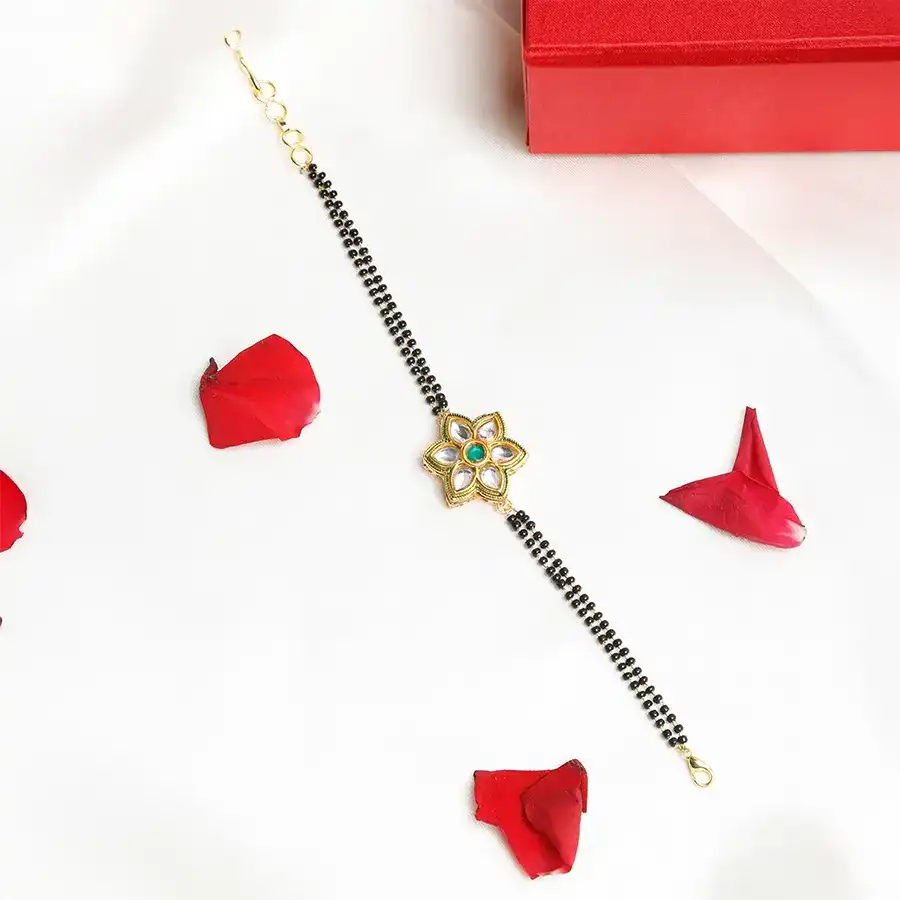 Elegant Kundan Bracelet Mangalsutra