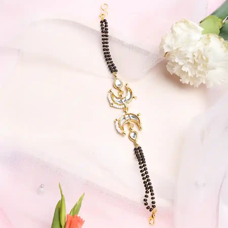 Radiant Kundan Bracelet Mangalsutra