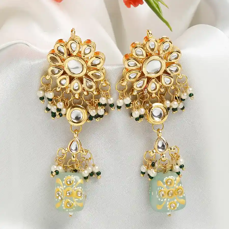 Beautiful Ethnic Stone Kundan Earrings