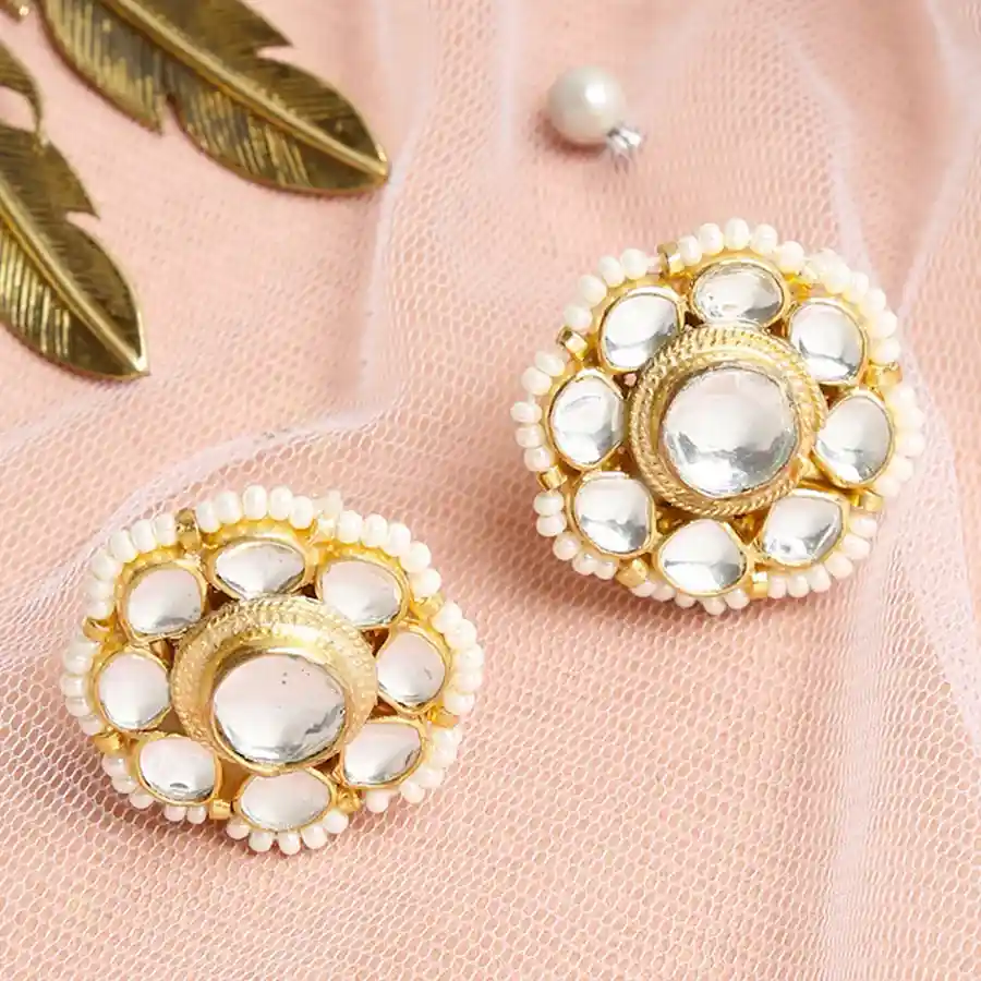 Charming Kundan Studs
