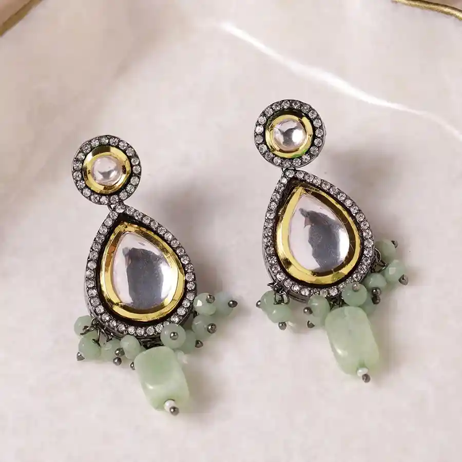 Chic Kundan Statement Earrings
