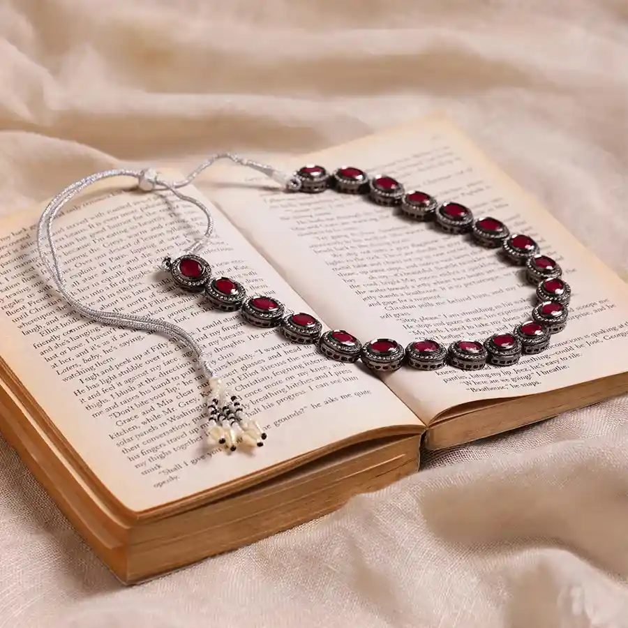 Bold Crimson Kundan Pendant