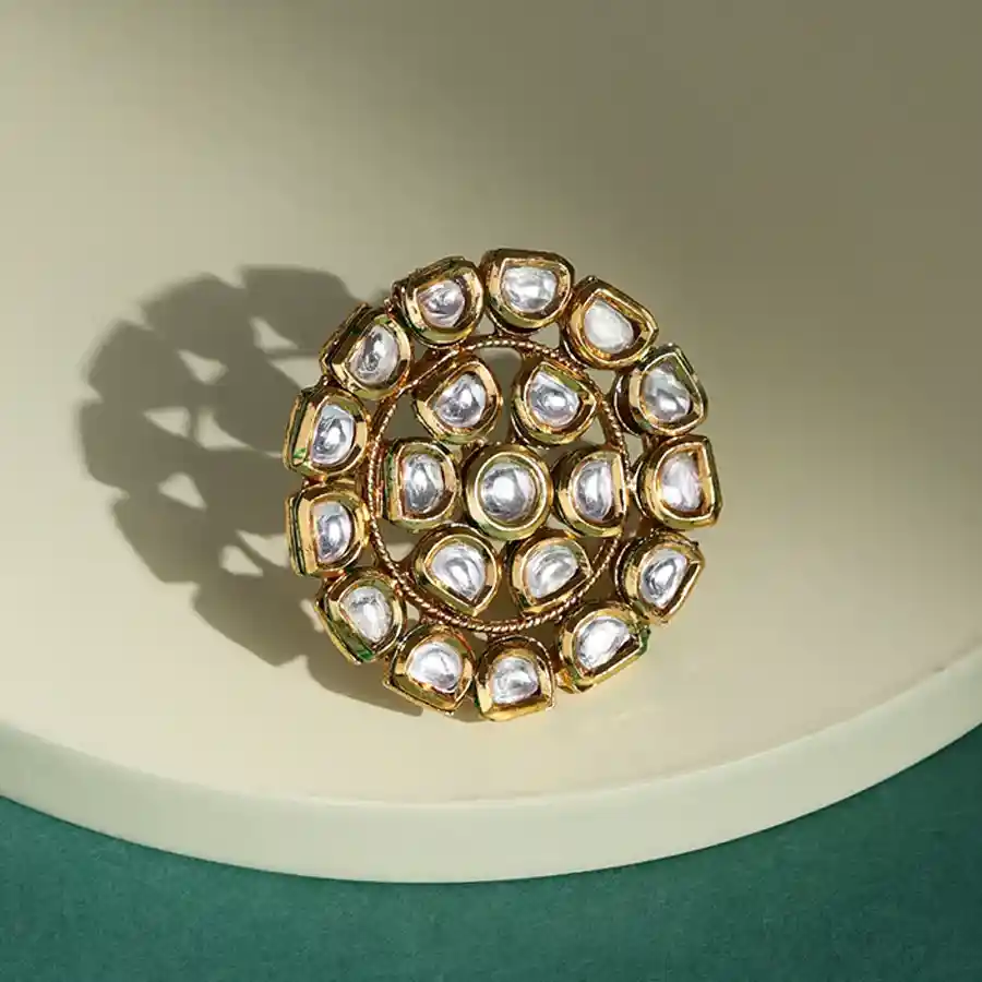 Exquisite Kundan Chic Ring