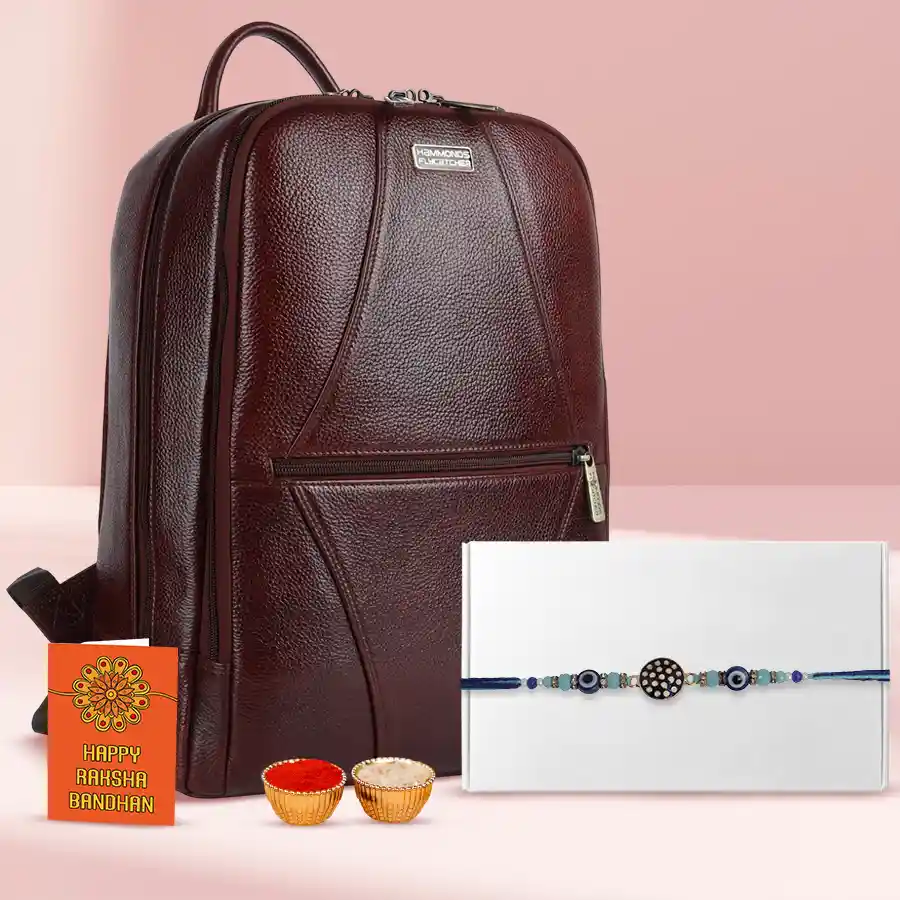 Stylish Leather Laptop Backpack