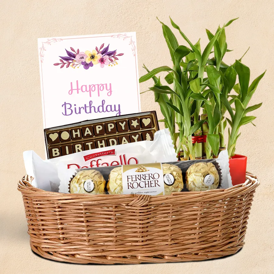 Unique Birthday Essentials Gift Basket