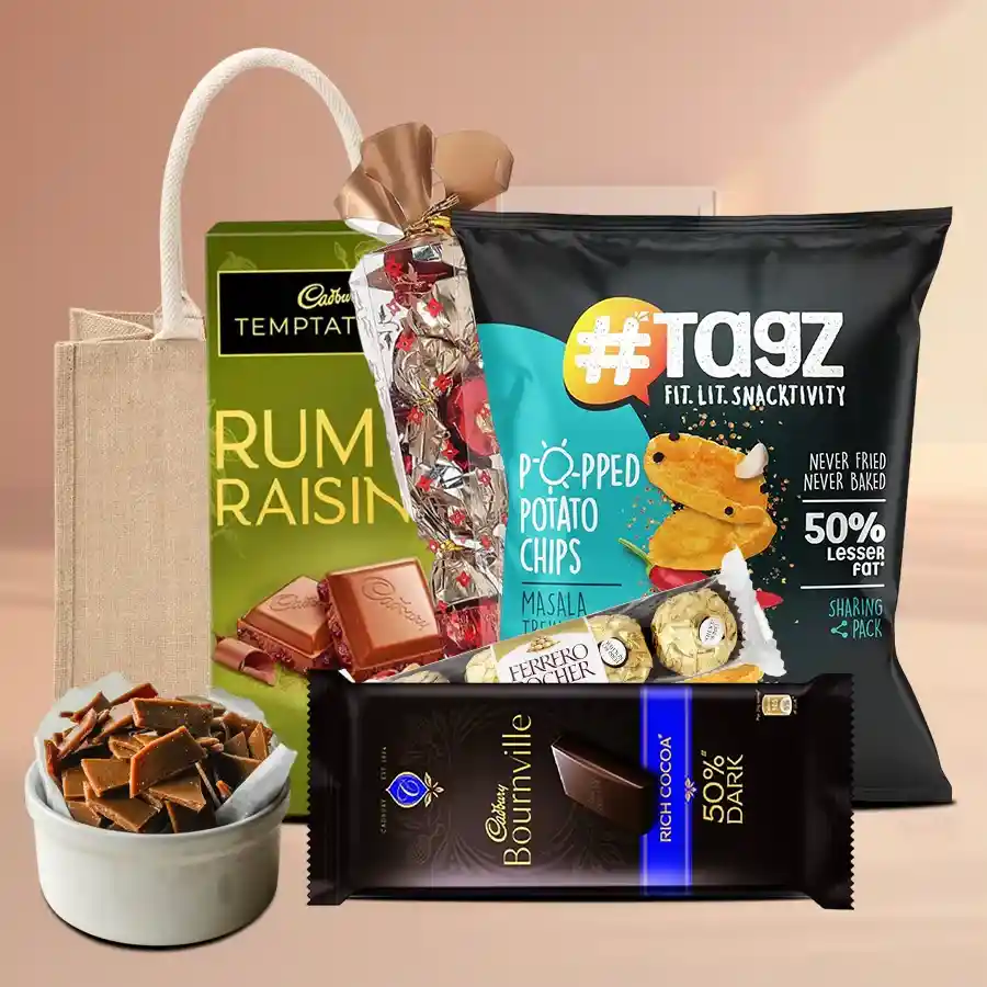 Delectable Homemade Chocolates with Gourmets Hamper