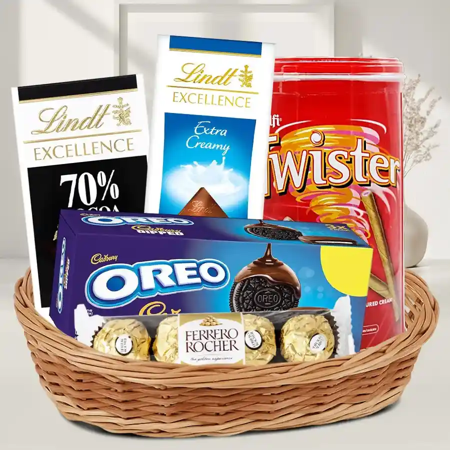 Sumptuous Gift Basket of Chocolates