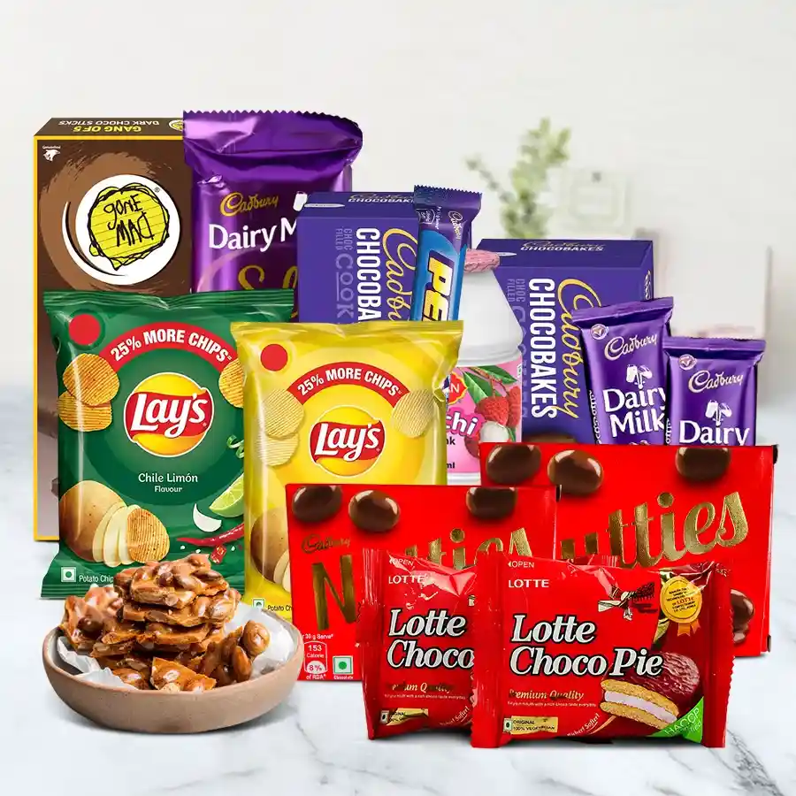 Delicious Savories N Chocolates Treat Cone Hamper