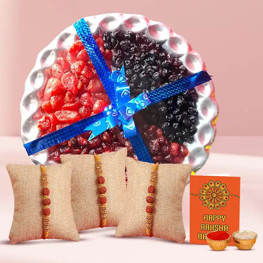 Rudraksha Rakhi n Festive Flair Dry Fruits