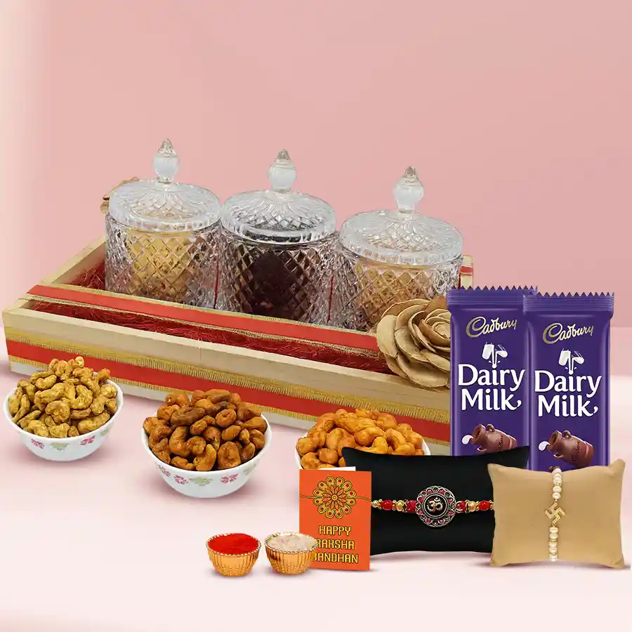Elegant Rakhi N Dry Fruits Craving