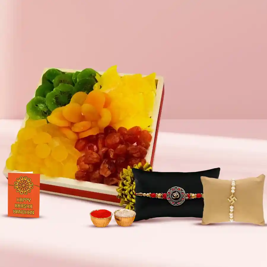 Auspicious Rakhi Duo and Festive Dried Fruits