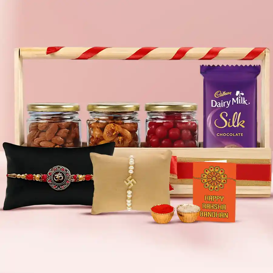 Auspicious Rakhi N Dried Fruits Pair