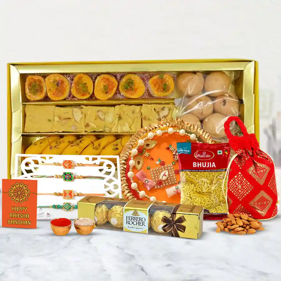 Fancy Rakhi N Sweetness Binges