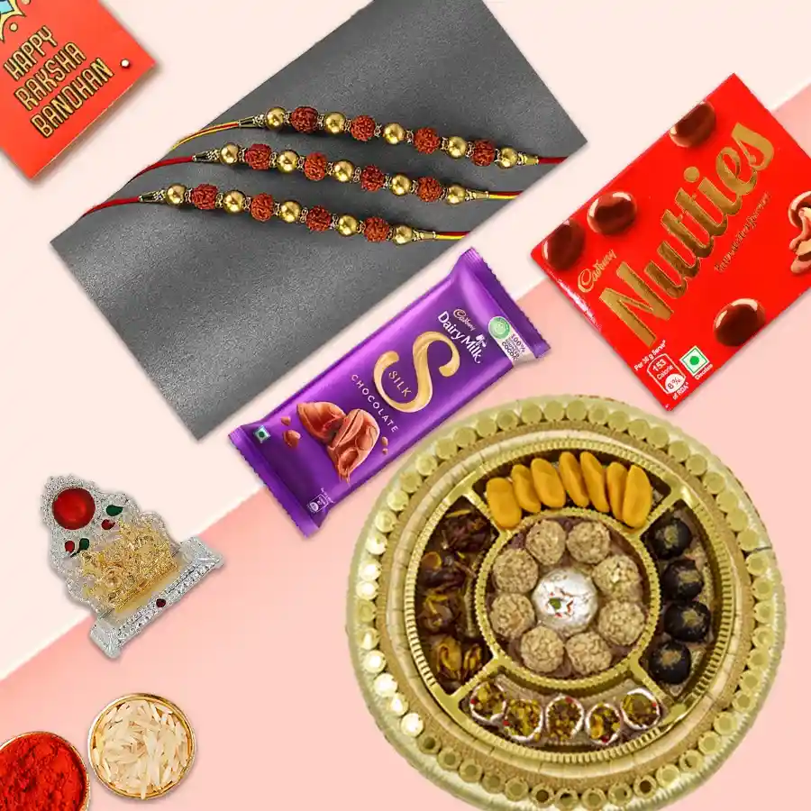 Sweet bonding Rudrakhsha Rakhi