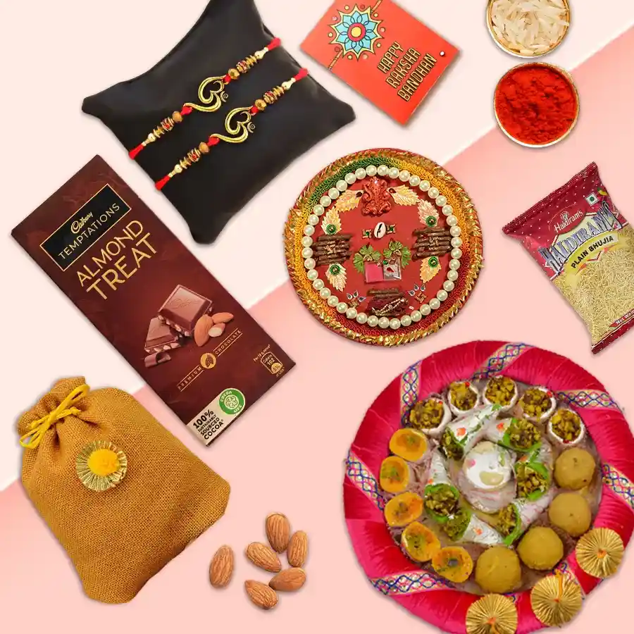 Auspicious Rakhi with Sweets Supreme