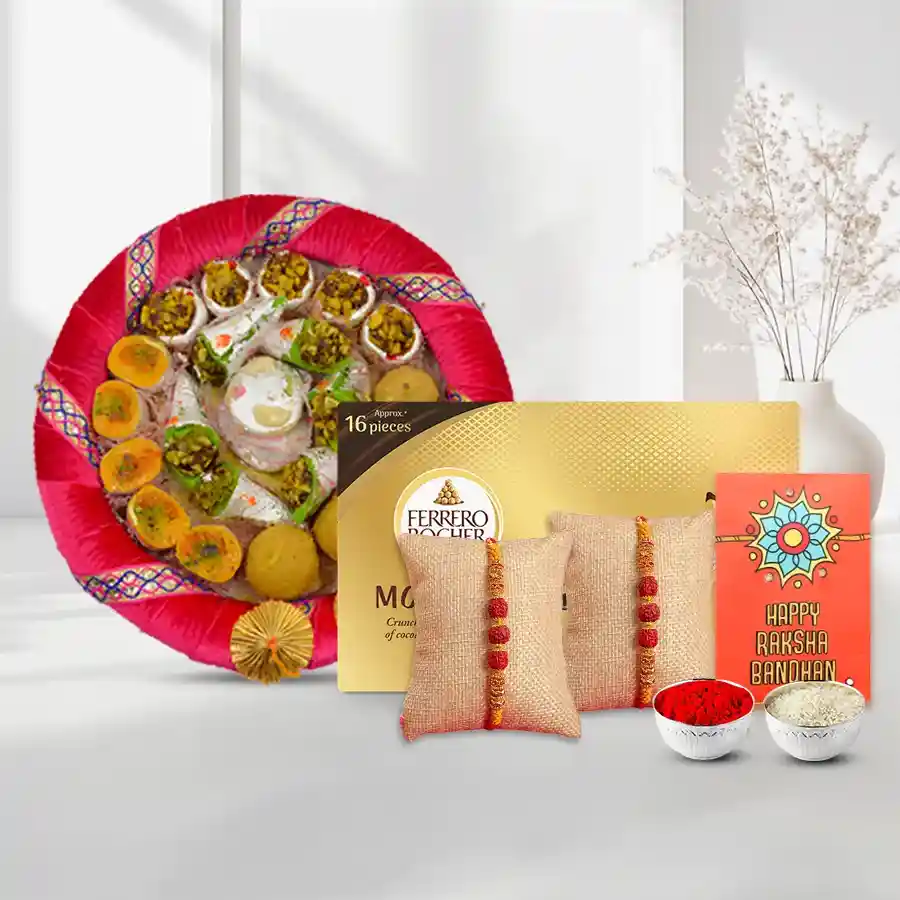 Rudraksha Rakhi n Happiness of Sweets