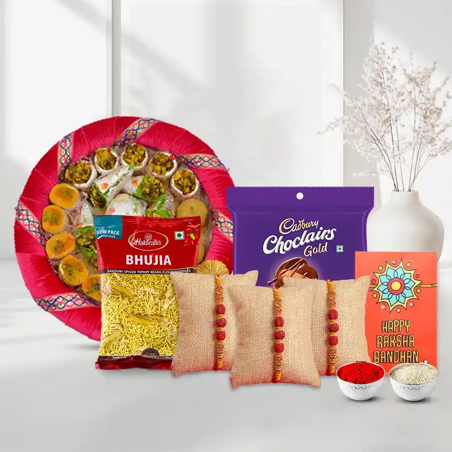 Rudrakhsha Rakhi n Sweets pairing
