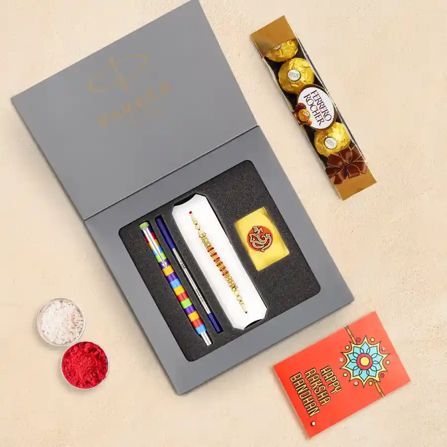 Parker Vector Desk Accessories with Rakhi for Busy Bro