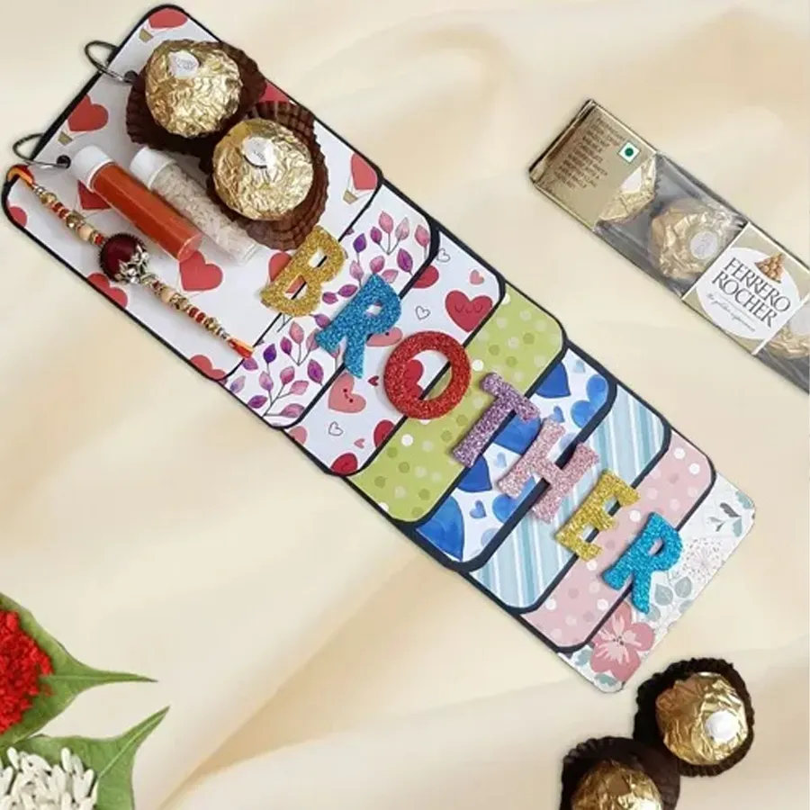 Ecstatic Personalized Ladder Rakhi Card