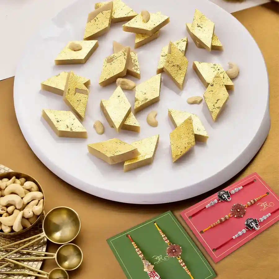 Sacred Golden Ganesh Rakhi