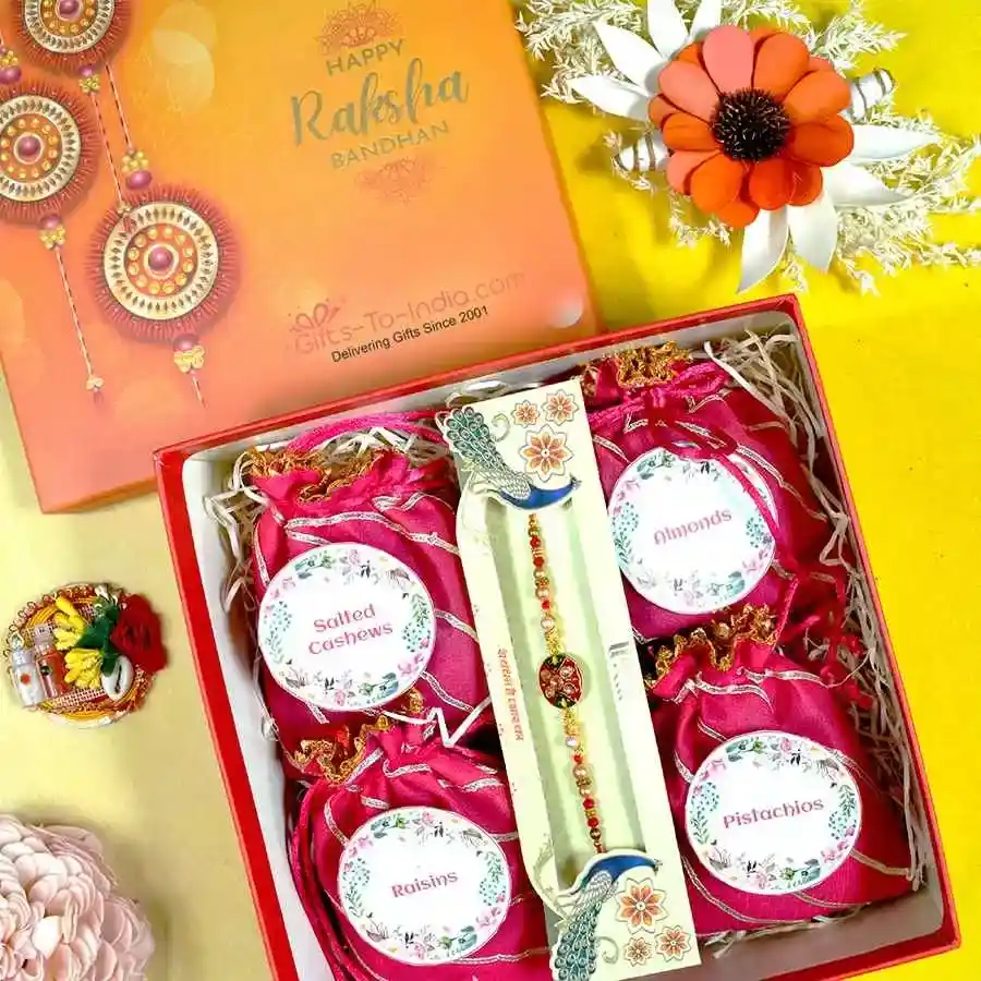 Stunning Rakhi N Nuts Signature Box