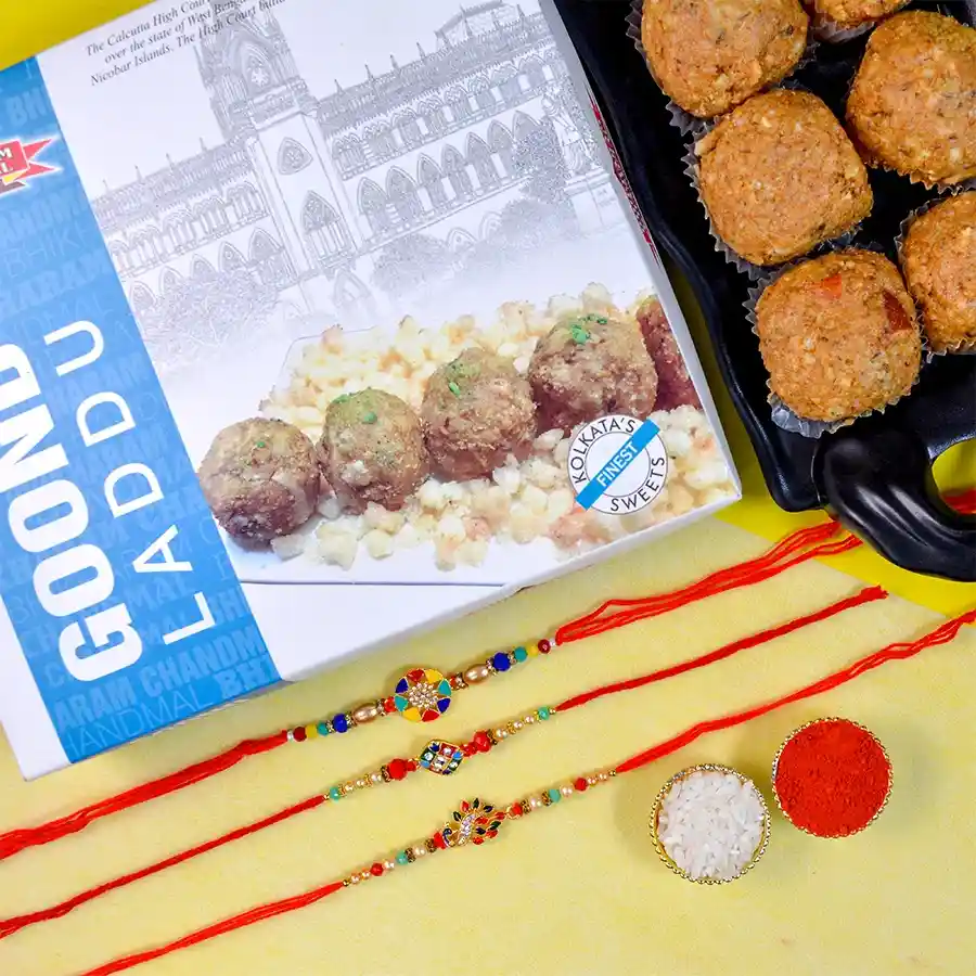 Kundan Rakhi n Goond Laddu Delicacy