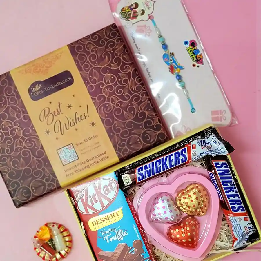 Classy Rakhi N Chocolates Loaded Box