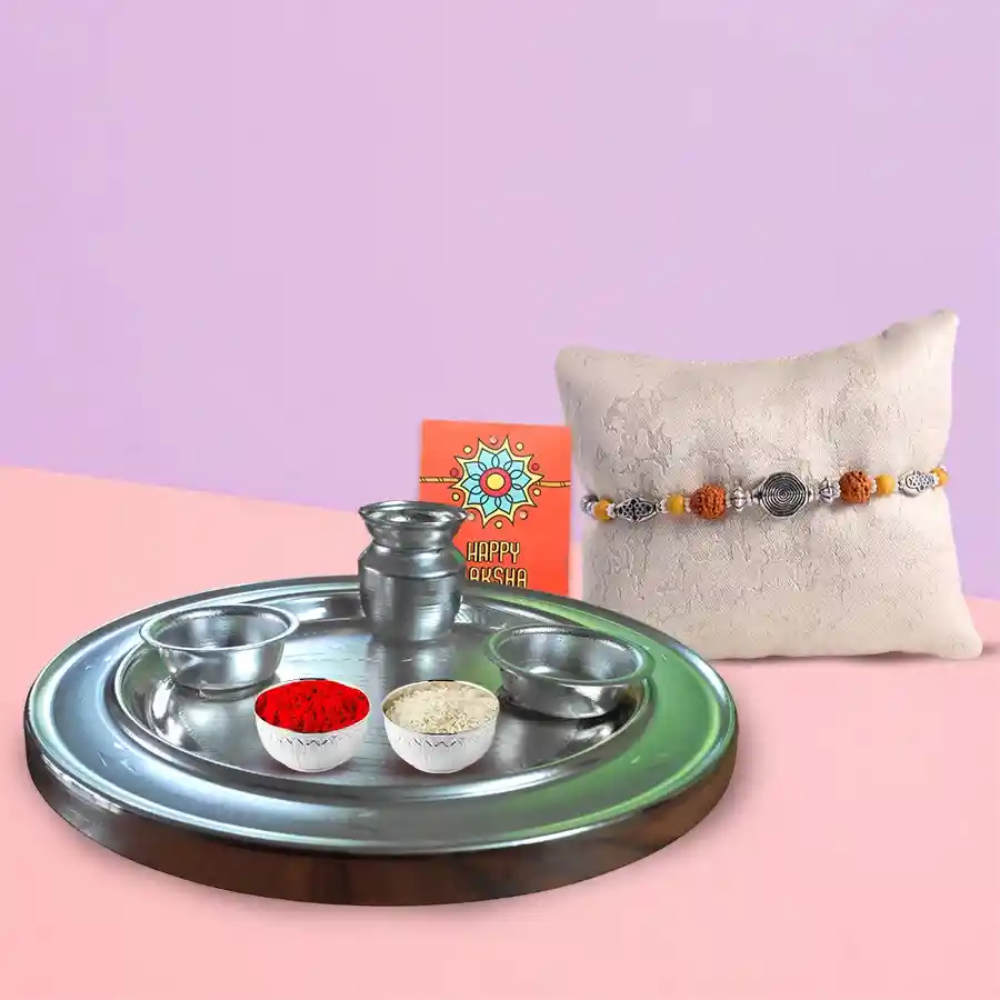 Amazing Silver Plated Pooja Thali on Raksha Bandhan