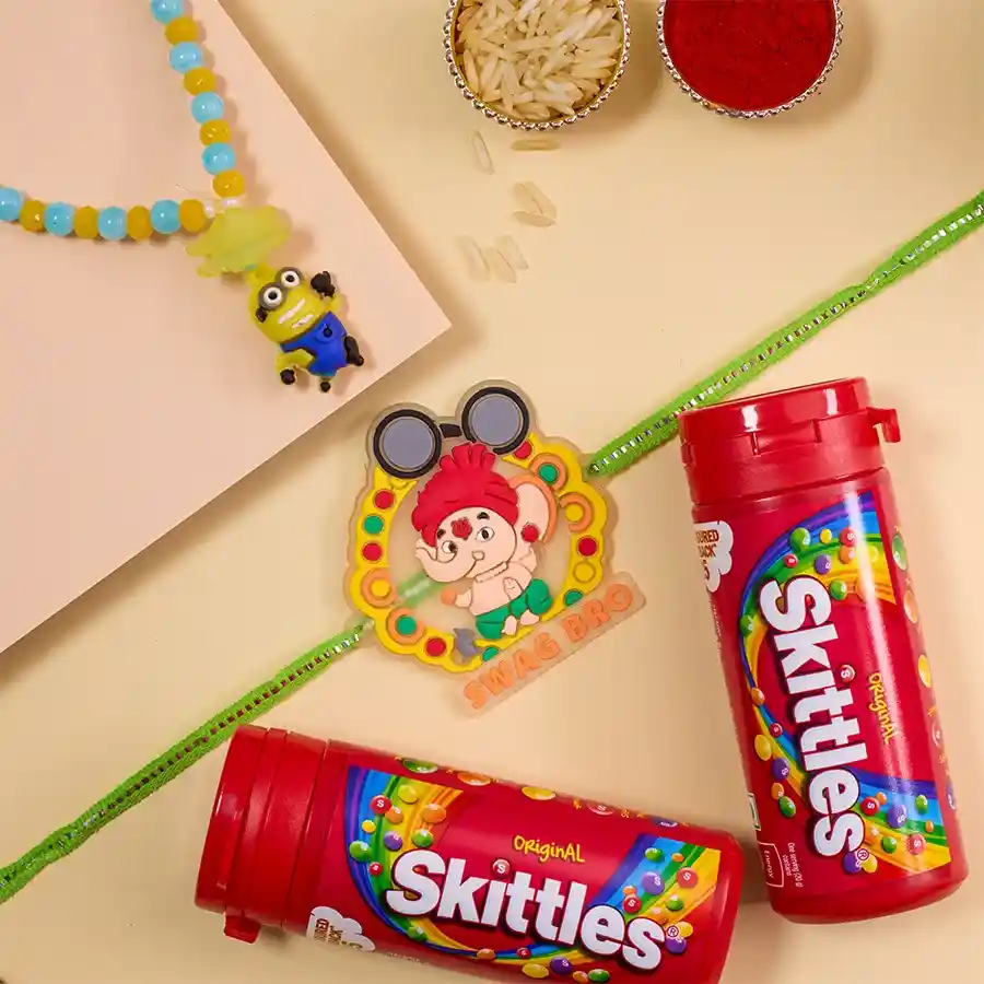 Stylish Kids Rakhi N Skittles Combo