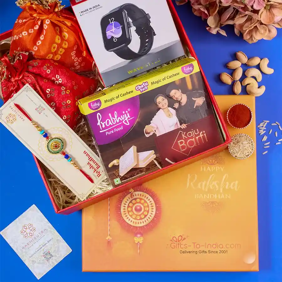 Celebrate Brotherly Love Rakhi N Smart Watch