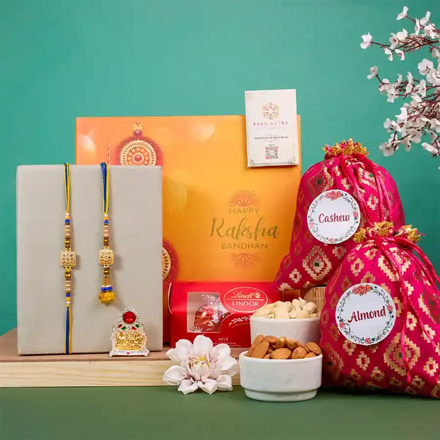 Sweet N Traditional Rakhi Gift Combo