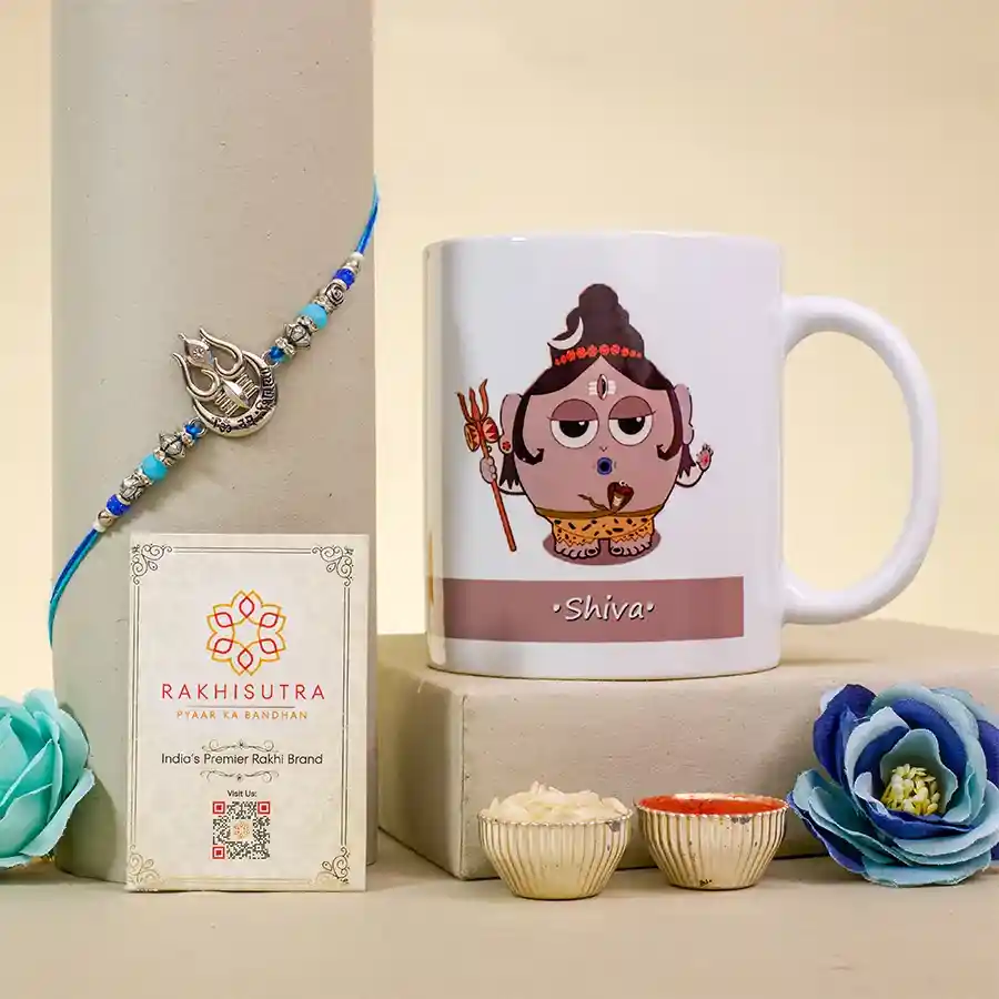 Rakhi Love Shiva Mug N Rakhi Gift Set