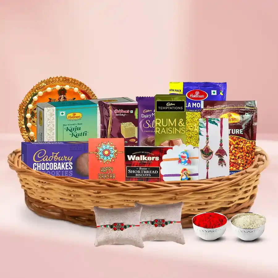 Rakhi Celebration Gifts Basket for Family